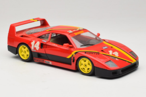 Ferrari F40 Evoluzione #14 L. Dalla Noce H&R Rouge avec Roues Jaunes 1992 Bburago 1:18 3042-H1 Métal — image 6 sur 8