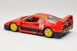 Ferrari F40 Evoluzione #14 L. Dalla Noce H&R Rouge avec Roues Jaunes 1992 Bburago 1:18 3042-H1 Métal — image 7 sur 8