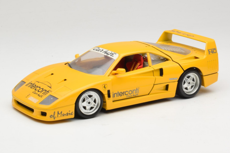 Ferrari F40 Interconti Car HiFi Jaune Bburago 1:18 3032-I1 Métal