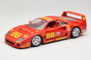 Ferrari F40 LM #86 Ch. Pozzi IMSA 24 Hours of Le Mans 1985 Rouge Bburago 1:18 3332-P6 Métal