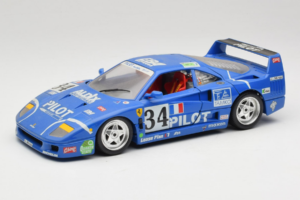 Ferrari F40 #34 M. Ferte / Thavenin / Palau Pilot Bleu 1987 Bburago 1:18 3032-B1 Métal