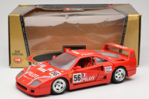 Ferrari F40 #56 Pilot Rouge 1987 Bburago 1:18 3332-P2 Métal — image 8 sur 8