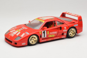 Ferrari F40 Evoluzione #1 Pirelli Agip Rouge avec Roues Or 1992 Bburago 1:18 3042-P2 Métal