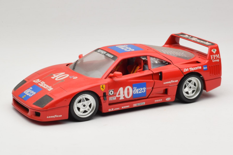 Ferrari F40 #40 the0123 Rouge 1987 Bburago 1:18 3332-P5 Métal