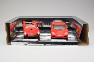 Ferrari Gift Set 250 Testa Rossa & 360 Modena Challenge Rouge Bburago 1:18 GC001 Métal