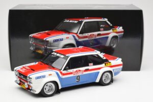 Fiat 131 Abarth Fiat France #9 J-C. Andruet / C. Delferrier Winner Rally Sanremo 1977 Kyosho 1:18 08375A Métal — image 8 sur 8