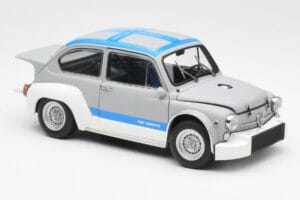 Fiat Abarth 1000 TCR Gris Mat Bandes Bleues AUTOart 1:18 72642 Métal — image 6 sur 8