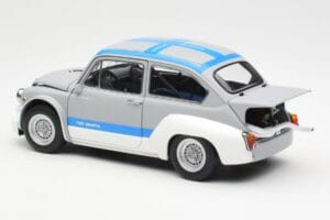 Fiat Abarth 1000 TCR Gris Mat Bandes Bleues AUTOart 1:18 72642 Métal — image 7 sur 8