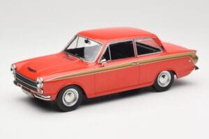 Ford Cortina Lotus Red & Gold Stripe MCG 1:18 MCG18532 Métal