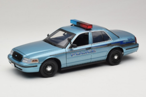 Ford Crown Victoria Police Cruiser Twilight Blue Greenlight 1:18 1643 Métal