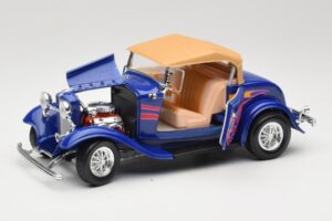 Ford Roadster Street Rod Bleu with Fire Road Signature 1:18 92249 Métal — image 2 sur 8