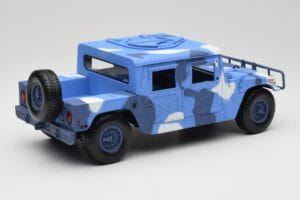 Hummer H1 Humvee Bleu & Blanc Motormax 1:18 73157 Métal — image 3 sur 8