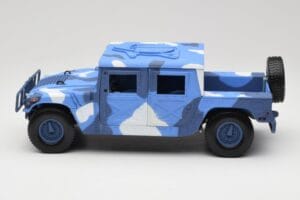 Hummer H1 Humvee Bleu & Blanc Motormax 1:18 73157 Métal — image 4 sur 8