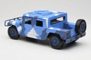 Hummer H1 Humvee Bleu & Blanc Motormax 1:18 73157 Métal — image 7 sur 8