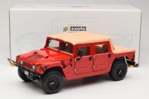Hummer H1 Soft Top Rouge Exoto 1:18 01805 Métal — image 8 sur 8