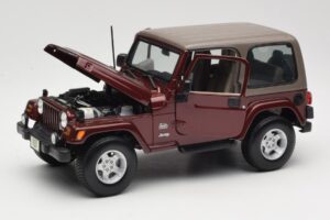 Jeep Wrangler TJ Sahara Rouge Maisto 1:18 31662 Métal — image 2 sur 8