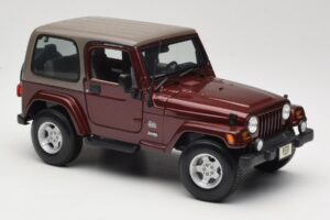 Jeep Wrangler TJ Sahara Rouge Maisto 1:18 31662 Métal — image 6 sur 8