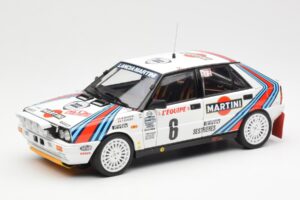 Lancia Delta HF 4WD #6 M. Biasion / T. Siviero Martini Rally Monte Carlo 1987 Kyosho 1:18 08960A Métal