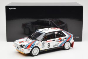 Lancia Delta HF 4WD #6 M. Biasion / T. Siviero Martini Rally Monte Carlo 1987 Kyosho 1:18 08960A Métal — image 8 sur 8