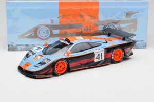 McLaren F1 GTR Gulf #41 P. Gounon / S. Oloffson 24 Hours of Le Mans 1997 Minichamps 1:18 530133741 Métal — image 8 sur 8