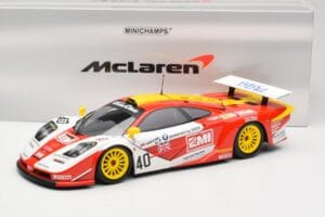 McLaren F1 GTR Gulf Team Davidoff #40 D. O'Rourke / G. Sugden / J. Auberlein 24 Hours of Le Mans 1998 Minichamps 1:18 5301338 — image 8 sur 8