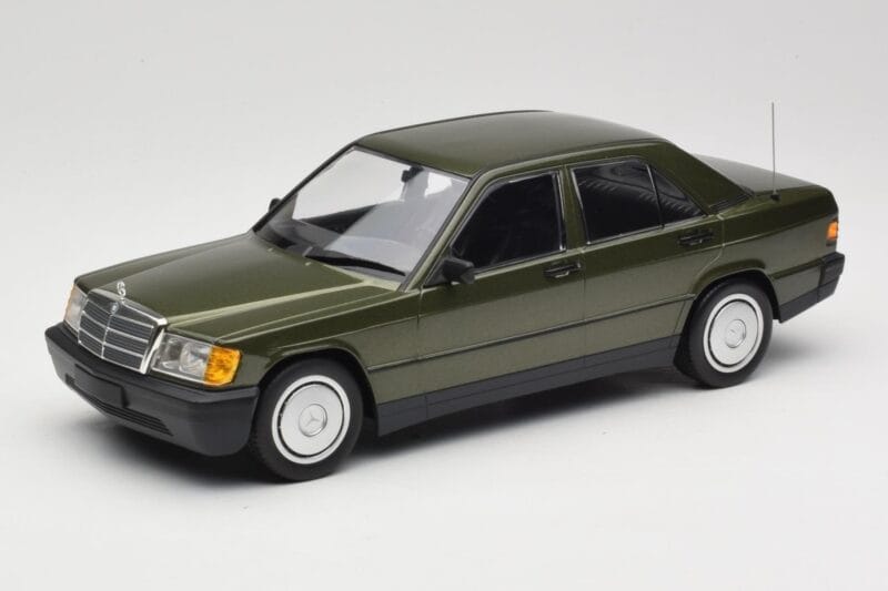 Mercedes 190E W201 Vert Métallisé Minichamps 1:18 155037001 Métal