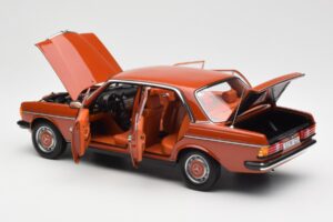Mercedes 200 W123 English Rouge Édition Concessionnaire Norev 1:18 B66040653 Métal — image 5 sur 8
