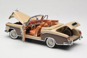 Mercedes 220 SE W128 Cabriolet Rouge Bronze Sun Star 1:18 3572 Métal — image 5 sur 8