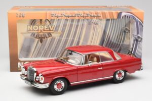 Mercedes 280 SE W108 Rouge Norev 1:18 193527 Métal — image 8 sur 8