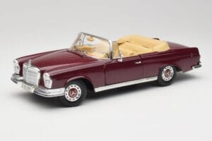 Mercedes 280SE W108 Bordeaux Rouge Maisto 1:18 31811 Métal