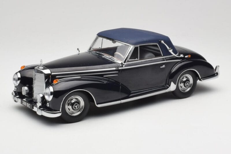 Mercedes 300 SC W188 Cabriolet Softtop Bleu Foncé KK-Scale 1:18 KKDC180944 Métal
