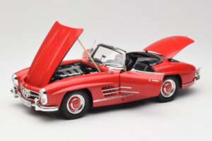 Mercedes 300 SL W198 Roadster Rouge Avec Toit Rigide Minichamps 1:18 180039041 Métal — image 2 sur 8