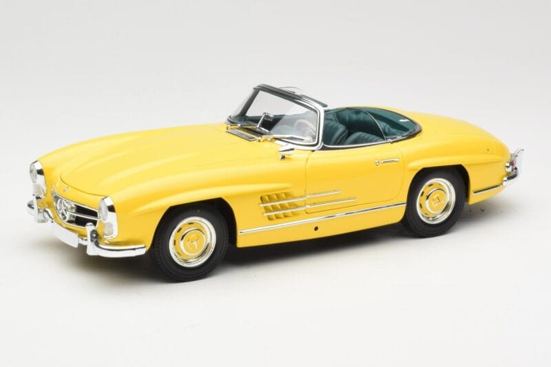Mercedes 300 SL W198 Roadster Hardtop Signal Yellow Minichamps 1:18 180039044 Métal