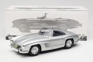 Mercedes 300 SL W198 Roadster Silver Metallic Minichamps 1:18 180039030 Métal — image 8 sur 8