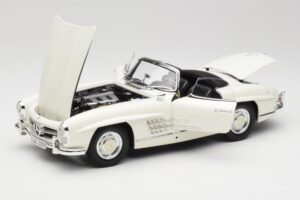 Mercedes 300 SL W198 Roadster Blanc Avec Capote Souple Minichamps 1:18 180039034 Métal — image 2 sur 9