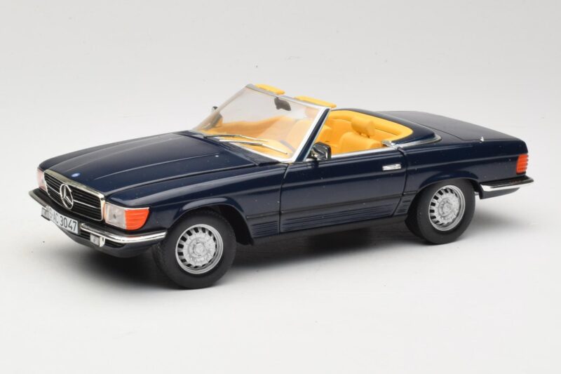 Mercedes 350 SL R107 Bleu Foncé Sun Star 1:18 MB003 Métal