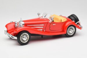 Mercedes 500K Roadster Rouge Bburago 1:18 3020 Métal