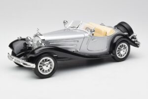 Mercedes 500K Roadster Argent Bburago 1:18 3020-M1 Métal