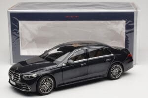 Mercedes S-Class W223 AMG Line Anthracite Blue Norev 1:18 183800 Métal — image 8 sur 8