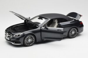 Mercedes S-Class Cabriolet A217 Magnetite Noir Métallisé Norev 1:18 B66960354 Métal — image 2 sur 8