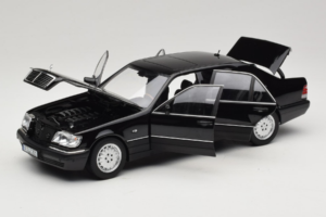 Mercedes S-Class W140 S600 Obsidian Black Metallic Norev 1:18 183045 Métal — image 2 sur 8