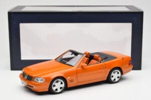 Mercedes SL 500 R129 Orange Metallic Norev 1:18 183752 Métal — image 8 sur 8