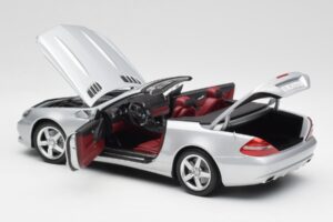 Mercedes SL 500 R230 Cabriolet Iridium Argent Minichamps 1:18 B66962388 Métal — image 5 sur 8