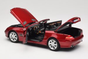 Mercedes SL 500 R230 Red Metallic Édition Limitée Norev 1:18 183841 Métal — image 5 sur 8