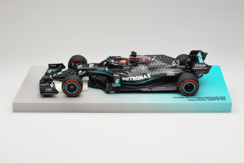 Mercedes W11 #63 G. Russell Mercedes AMG Petronas Sakhir Grand Prix 2020 Minichamps 1:18 113201663 Résine