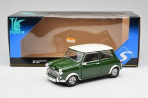 Mini Cooper S British Racing Vert & Old English Blanc Solido 1:18 8021 Métal — image 8 sur 8