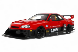 Nissan Skyline ER34 LB Super Silhouette Active Red GT Spirit 1:18 GT570 Résine