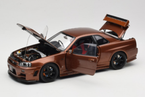 Nissan Skyline GT-R R34 Customized Metallic Bronze MotorHelix 1:18 M83414 Métal — image 2 sur 8