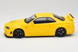 Nissan Skyline GT-R R34 Customized Version Jaune MotorHelix 1:18 M83412 Métal — image 4 sur 8