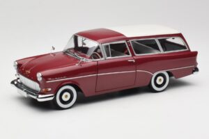 Opel Rekord P1 Caravan Rouge Minichamps 1:18 180043211 Métal